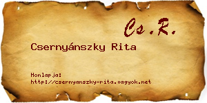Csernyánszky Rita névjegykártya