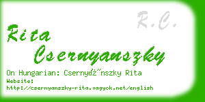 rita csernyanszky business card